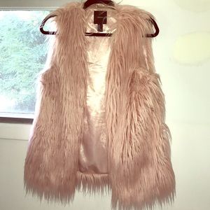 Furry pink vest